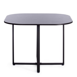 Комплект (стол, 4 стула) QUADRON (mod. PT14) Стол: МДФ/металл, стул: металл/шенилл, 100х100х73 см, 69х56х71 см, Mocha (мокко) LY1701-27/черный