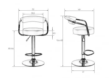 Стул барный ДОБРИН МАРТА Черный / DOBRIN MARTA