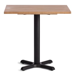 Стол VALHALLA дерево вяз/железная опора, 80х65х76 см, груша №3/черная опора