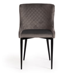 Стул MANTRA (mod. 713) ткань/металл, 49х61х82 см, высота до сидения 49 см, серый barkhat 26/черный