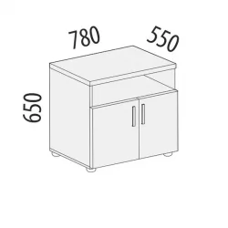 Тумба под оргтехнику Альфа 64.45 Дуб Кронберг