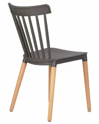 Стул обеденный DOBRIN THEO ножки светлый бук темно-серый GR-04