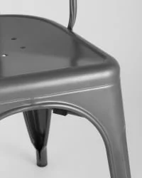 Стул TOLIX с высокой спинкой Серебристый матовый