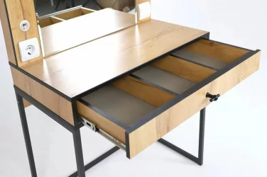 Туалетный стол Берген 2 Дуб Крафт Золотой Черный