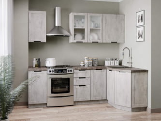 Шкаф кухонный 400 высокий со стеклом Джамис ЛД 296.420.000.026 Белый Белый камень