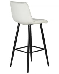 Стул барный DOBRIN NICOLE (черные матовые ножки, светло-серый велюр (108-52)) 2 шт