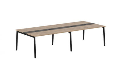 Переговорный стол EDIS ELCT 3114 Дуб Денвер светлый Мокко Черный