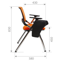 Комплект офисных кресел CHAIRMAN CH890 с пюпитром 2 шт Зеленый