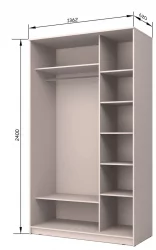 Шкаф купе 2-ух дверный Хит-24-14-15 Аруба Венге