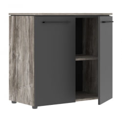 Шкаф с глухими малыми дверьми MORRIS TREND MLC 85.1 Сосна Нордик Антрацит