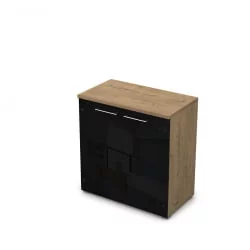 Шкаф низкий со стеклом GLOSS LINE 9НШ.023.4 Teakwood