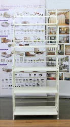 Этажерка Полонез кованая с деревянными полками