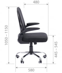 Офисное кресло CHAIRMAN CH650, ткань/сетка, черный