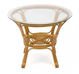 Стол Багама круглый без плетеной столешницы Bahama мед