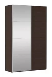 Шкаф-купе двухдверный Прайм 1400 ДСП/Зеркало Венге