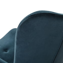 Кресло Хайбэк синий/т.орех