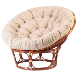Кресло PAPASAN 23/01 W /с подушкой/ диаметр подушки 129 см, 115х101х104 см, Cognac (коньяк), ткань Старт