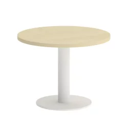 Стол журнальный круглый HOME OFFICE VR.SP-5-60.1G Клен/Белый металл