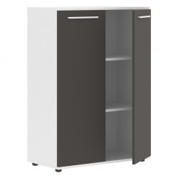 Шкаф с глухими средними дверьми ЕДИС ЕМCС 85.1 Мокко Белый Белый / EDIS EMCS