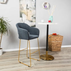 Кресло Бар Oscar Б Diag grey/Линк золото