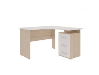 Компьютерный стол с ящиками Лайт 2 Дуб сонома/Белый