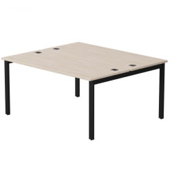 Бенч-система на 2 места на металлокаркасе, опоры 90 гр Everprof EVO 254S018 Дуб Соната Черный (1580)