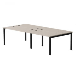 Бенч-система на 4 места на металлокаркасе, опоры 90 гр Everprof EVO 254S118 Кашемир Черный