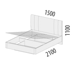 Кровать с ящиком Николь 901.31