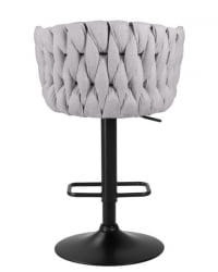 Стул барный ДОБРИН ЛЕОН (серая ткань (ЛАР 275-17)) 2 шт / DOBRIN LEON (LAR