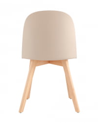 Стул Fog с подушкой Бежевый деревянные ножки