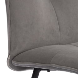 Стул обеденный Sweet флок , 46х55х88, серый/черный, 29