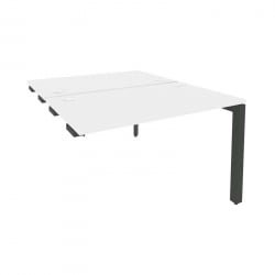 Стол-приставка двойной на П-образном м/к к опорным элем. ONIX O.MP-D.SPR-2.7 Белый Бриллиант/Антрацит