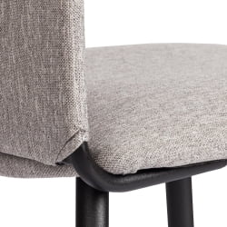 Дизайнерский стул La Rousse NEW, ткань рогожка, серый/черный, 3M 16/2, 45x55x93 см