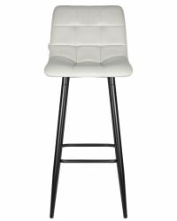 Стул барный DOBRIN NICOLE (черные матовые ножки, светло-серый велюр (108-52))