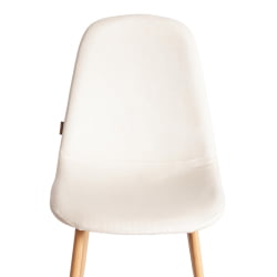 Металлический стул BREEZE (mod. JSC-58) Велюр/металл , 44 х 53 х 86 см, Light beige (светло-бежевый) HLR1 / натуральный