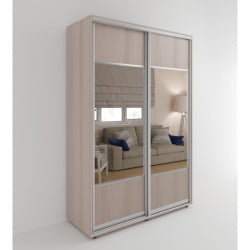 Шкаф с зеркалом Акцент-Дуэт Д 1200х600 Ясень шимо светлый