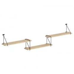 Полка навесная COFFEE SH4-ROD/BAR Легно Светлый