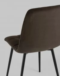 Стул Oliver велюр Темно-коричневый