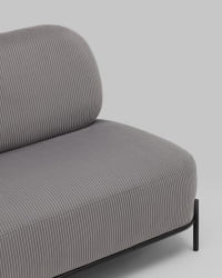 Диван Стоун велюр рельефный светло-серый