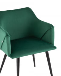 Стул с подлокотниками Джоэл велюр Зеленый