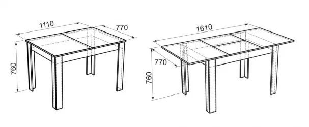 Обеденный стол Гермес 1 Дуб млечный / Венге