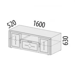 ТВ тумба Венеция 32.02 Сосна Астрид Ваниль