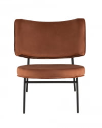 Кресло District Lounge велюр Шоколадный