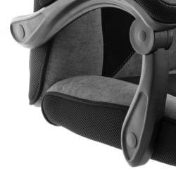 Кресло Arena metalBL ткань,велюр, серый/черный, KUB 05/TW-11/35