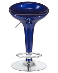 Стул барный DOBRIN BOMBA (синий металлик) 2 шт