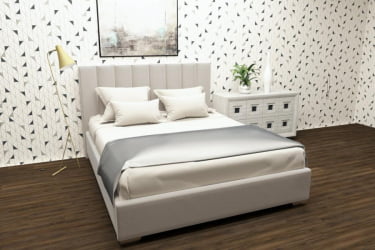 Кровать 90 на 200 Терра с подъемным механизмом Цвет фасада: Кремовый; Материал фасада: Металл/Велюр; Спальное место: 900х2000 мм