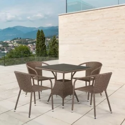 Комплект мебели из иск. ротанга T197BT/Y137C-W56 Light brown 4Pcs