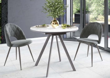 Раздвижной стол Орфей 51 (01) Мрамор белый-Серый