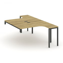 Рабочая станция-надставка на опорные тумбы CONCEPT CN.DSAN-003 Дуб Винченцо Черный