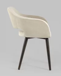 Стул с подлокотниками Саймон велюр Бежевый